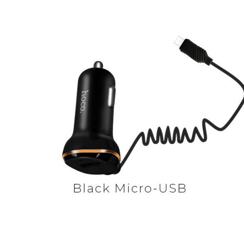 ĮKROVIKLIS AUTOMOBILINIS HOCO Z14 USB + MICROUSB (3.4A) JUODAS ĮKROVIKLIS AUTOMOBILINIS HOCO Z14 USB + MICROUSB (3.4A) JUODAS