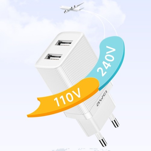 ĮKROVIKLIS AWEI C15L-EU 10W 2XUSB-A + USB-A TO LIGHTNING CABLE 1.0M BALTAS ĮKROVIKLIS AWEI C15L-EU 10W 2XUSB-A + USB-A TO LIGHTNING CABLE 1.0M BALTAS