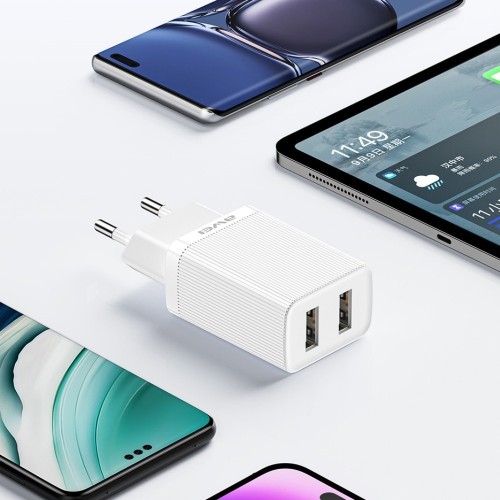 ĮKROVIKLIS AWEI C15L-EU 10W 2XUSB-A + USB-A TO LIGHTNING CABLE 1.0M BALTAS ĮKROVIKLIS AWEI C15L-EU 10W 2XUSB-A + USB-A TO LIGHTNING CABLE 1.0M BALTAS