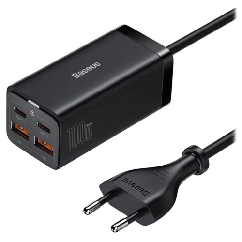 ĮKROVIKLIS BASEUS GAN3 PRO 100W 2XUSC-C/2XUSB-A JUODAS CCGP000101 ĮKROVIKLIS BASEUS GAN3 PRO 100W 2XUSC-C/2XUSB-A JUODAS CCGP000101