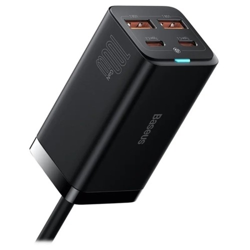 ĮKROVIKLIS BASEUS GAN3 PRO 100W 2XUSC-C/2XUSB-A JUODAS CCGP000101 ĮKROVIKLIS BASEUS GAN3 PRO 100W 2XUSC-C/2XUSB-A JUODAS CCGP000101