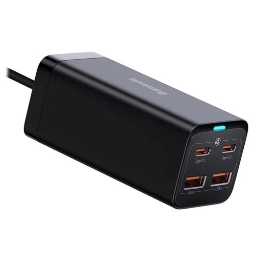 ĮKROVIKLIS BASEUS GAN3 PRO 100W 2XUSC-C/2XUSB-A JUODAS CCGP000101 ĮKROVIKLIS BASEUS GAN3 PRO 100W 2XUSC-C/2XUSB-A JUODAS CCGP000101