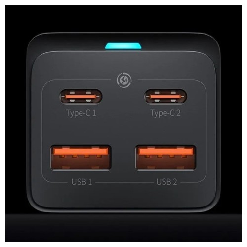 ĮKROVIKLIS BASEUS GAN3 PRO 100W 2XUSC-C/2XUSB-A JUODAS CCGP000101 ĮKROVIKLIS BASEUS GAN3 PRO 100W 2XUSC-C/2XUSB-A JUODAS CCGP000101