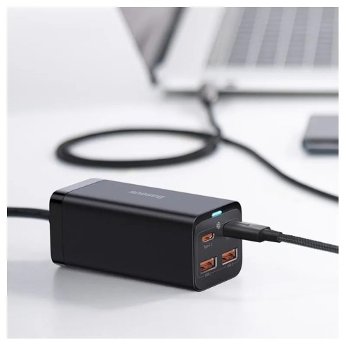 ĮKROVIKLIS BASEUS GAN3 PRO 100W 2XUSC-C/2XUSB-A JUODAS CCGP000101 ĮKROVIKLIS BASEUS GAN3 PRO 100W 2XUSC-C/2XUSB-A JUODAS CCGP000101