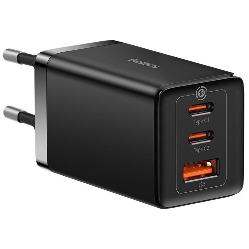 ĮKROVIKLIS BASEUS GAN5 PRO 65W 2XUSB-C/USB-A + USB-C TO USB-C CABLE JUODAS CCGP120201 ĮKROVIKLIS BASEUS GAN5 PRO 65W 2XUSB-C/USB-A + USB-C TO USB-C CABLE JUODAS CCGP120201