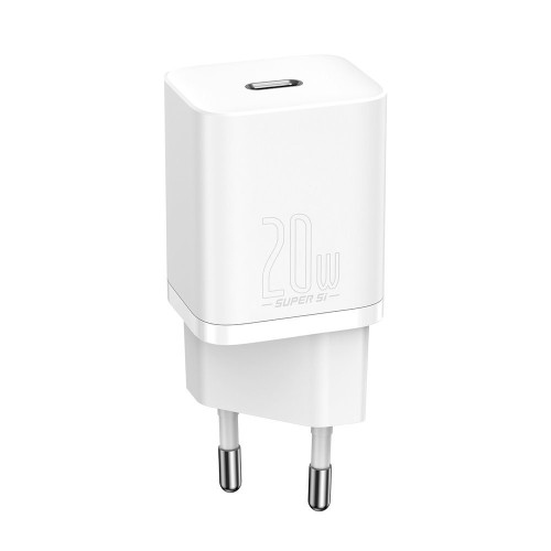 ĮKROVIKLIS BASEUS SUPER SI 20W USB-C + USB-C TO LIGHTNING CABLE 1.0M BALTAS TZCCSUP-B02 ĮKROVIKLIS BASEUS SUPER SI 20W USB-C + USB-C TO LIGHTNING CABLE 1.0M BALTAS TZCCSUP-B02