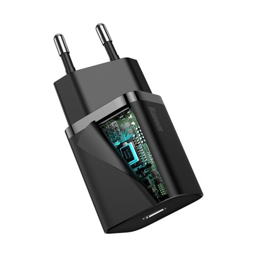 ĮKROVIKLIS BASEUS SUPER SI 20W USB-C JUODAS CCSUP-B01 ĮKROVIKLIS BASEUS SUPER SI 20W USB-C JUODAS CCSUP-B01