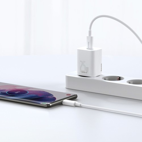 ĮKROVIKLIS BASEUS SUPER SI 25W USB-C BALTAS CCSP020102 ĮKROVIKLIS BASEUS SUPER SI 25W USB-C BALTAS CCSP020102