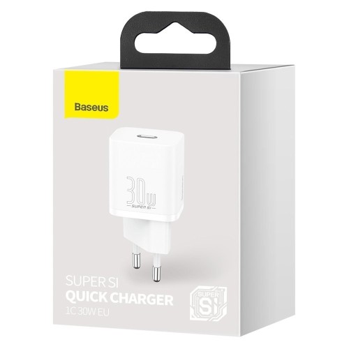ĮKROVIKLIS BASEUS SUPER SI 30W USB-C BALTAS CCSUP-J02 ĮKROVIKLIS BASEUS SUPER SI 30W USB-C BALTAS CCSUP-J02