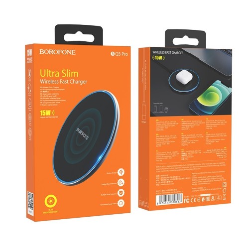 ĮKROVIKLIS BELAIDIS BOROFONE BQ3 PRO 15W JUODAS