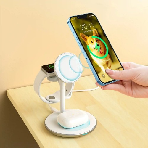 ĮKROVIKLIS BELAIDIS CHOETECH T585-F 3-IN-1 15W BALTAS ĮKROVIKLIS BELAIDIS CHOETECH T585-F 3-IN-1 15W BALTAS