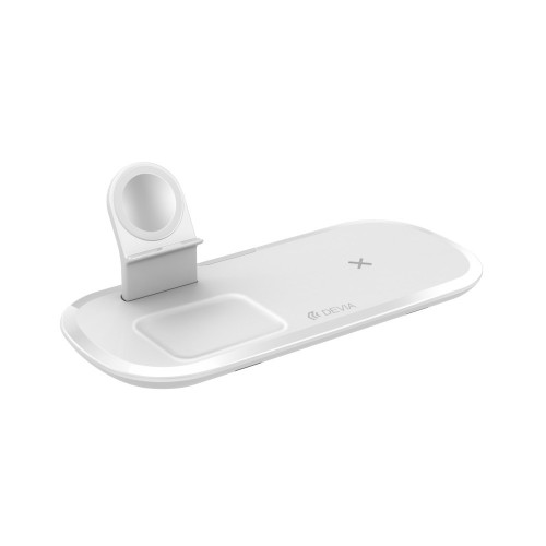 ĮKROVIKLIS BELAIDIS DEVIA 3IN1 SMART PHONE, APPLE WATCH, AIRPODS BALTAS ĮKROVIKLIS BELAIDIS DEVIA 3IN1 SMART PHONE, APPLE WATCH, AIRPODS BALTAS