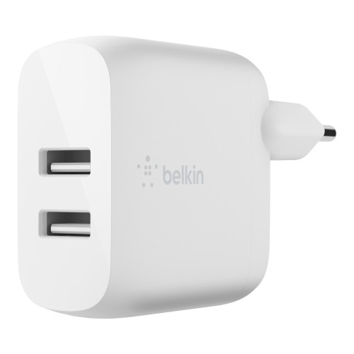 ĮKROVIKLIS BELKIN BOOST CHARGE 24W 2XUSB-A + USB-A TO USB-C CABLE 1.0M BALTAS