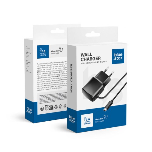 ĮKROVIKLIS BLUE STAR 10W MICROUSB JUODAS ĮKROVIKLIS BLUE STAR 10W MICROUSB JUODAS