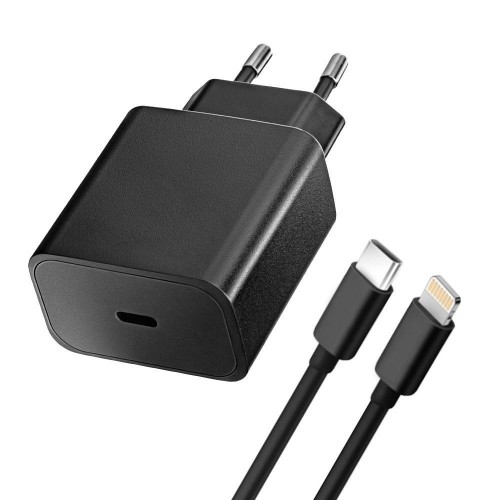 ĮKROVIKLIS BLUE STAR 20W USB-C + USB-C TO LIGHTNING CABLE JUODAS ĮKROVIKLIS BLUE STAR 20W USB-C + USB-C TO LIGHTNING CABLE JUODAS