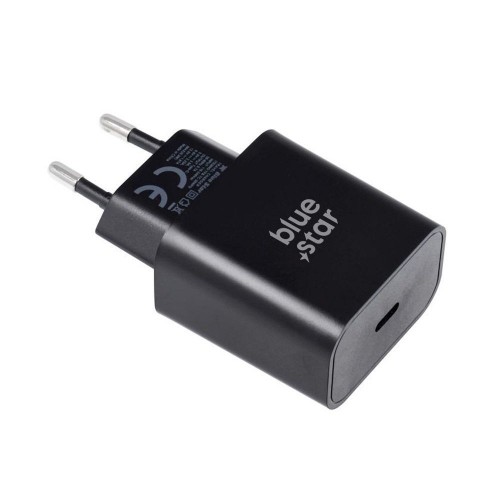 ĮKROVIKLIS BLUE STAR 25W USB-C + USB-C TO USB-C CABLE JUODAS ĮKROVIKLIS BLUE STAR 25W USB-C + USB-C TO USB-C CABLE JUODAS