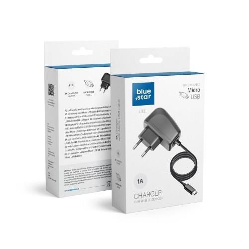 ĮKROVIKLIS BLUE STAR 5W MICROUSB JUODAS ĮKROVIKLIS BLUE STAR 5W MICROUSB JUODAS