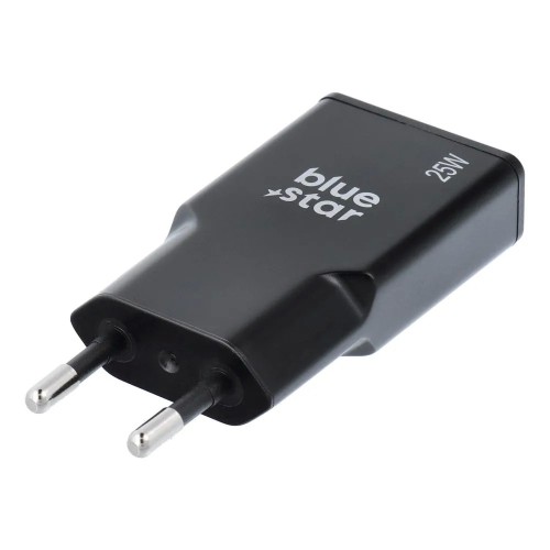 ĮKROVIKLIS BLUE STAR SLIM GAN 25W USB-C/USB-A JUODAS ĮKROVIKLIS BLUE STAR SLIM GAN 25W USB-C/USB-A JUODAS
