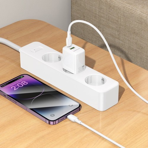 ĮKROVIKLIS BOROFONE BN29 30W USB-C/USB-A + USB-C TO LIGHTNING CABLE 1.0M BALTAS ĮKROVIKLIS BOROFONE BN29 30W USB-C/USB-A + USB-C TO LIGHTNING CABLE 1.0M BALTAS