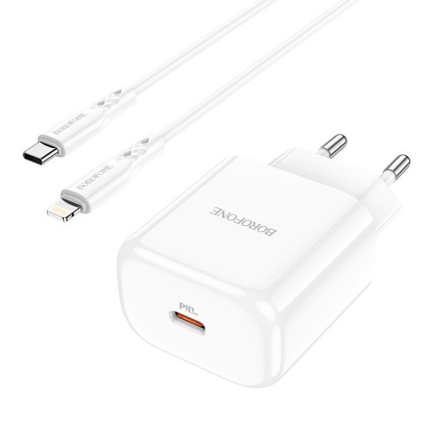 ĮKROVIKLIS BOROFONE BN3 20W USB-C + USB-C TO LIGHTNING CABLE 1.0M BALTAS ĮKROVIKLIS BOROFONE BN3 20W USB-C + USB-C TO LIGHTNING CABLE 1.0M BALTAS