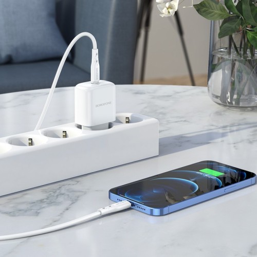 ĮKROVIKLIS BOROFONE BN3 20W USB-C + USB-C TO LIGHTNING CABLE 1.0M BALTAS ĮKROVIKLIS BOROFONE BN3 20W USB-C + USB-C TO LIGHTNING CABLE 1.0M BALTAS