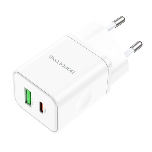 ĮKROVIKLIS BOROFONE BN7 20W USB-C/USB-A BALTAS