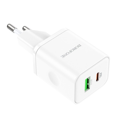 ĮKROVIKLIS BOROFONE BN7 20W USB-C/USB-A BALTAS