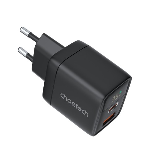 ĮKROVIKLIS CHOETECH PD6052 35W USB-C/USB-A JUODAS ĮKROVIKLIS CHOETECH PD6052 35W USB-C/USB-A JUODAS