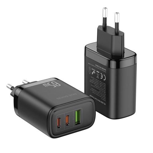ĮKROVIKLIS DUX DUCIS C110 2XPD + QUICK CHARGE 3.0 JUODAS ĮKROVIKLIS DUX DUCIS C110 2XPD + QUICK CHARGE 3.0 JUODAS