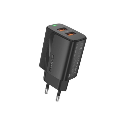 ĮKROVIKLIS FONENG EU63 2.4A 2XUSB-A JUODAS ĮKROVIKLIS FONENG EU63 2.4A 2XUSB-A JUODAS