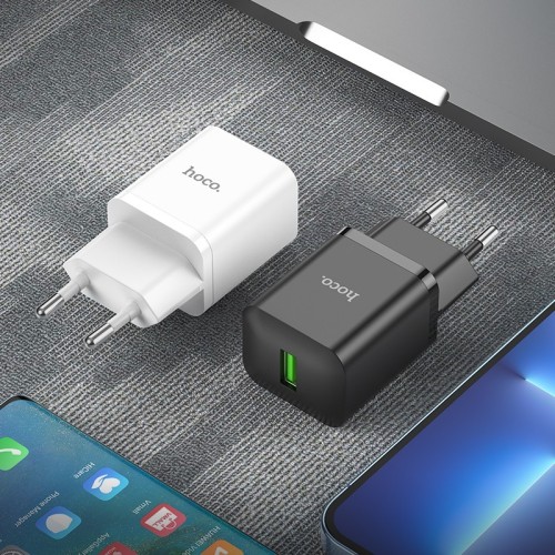 ĮKROVIKLIS HOCO N26 18W USB-A BALTAS