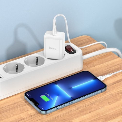 ĮKROVIKLIS HOCO N27 20W USB-C BALTAS