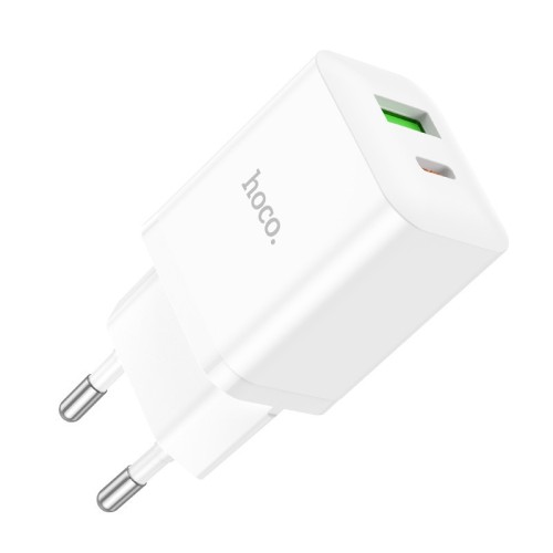 ĮKROVIKLIS HOCO N28 20W USB-C/USB-A BALTAS ĮKROVIKLIS HOCO N28 20W USB-C/USB-A BALTAS