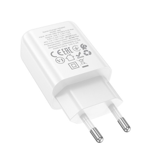 ĮKROVIKLIS HOCO N60 20W GAN USB-C BALTAS