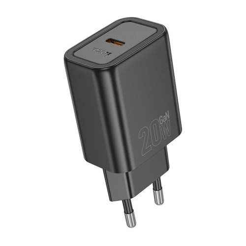 ĮKROVIKLIS HOCO N60 20W GAN USB-C JUODAS ĮKROVIKLIS HOCO N60 20W GAN USB-C JUODAS