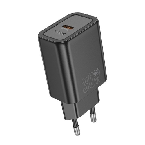 ĮKROVIKLIS HOCO N62 30W GAN USB-C JUODAS ĮKROVIKLIS HOCO N62 30W GAN USB-C JUODAS