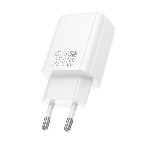ĮKROVIKLIS HOCO N63 30W GAN USB-C/USB-A BALTAS ĮKROVIKLIS HOCO N63 30W GAN USB-C/USB-A BALTAS