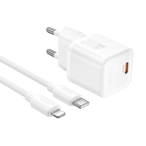 ĮKROVIKLIS HOCO N66 35W GAN USB-C/USB-A + USB-C TO LIGHTNING CABLE 1.0M BALTAS ĮKROVIKLIS HOCO N66 35W GAN USB-C/USB-A + USB-C TO LIGHTNING CABLE 1.0M BALTAS