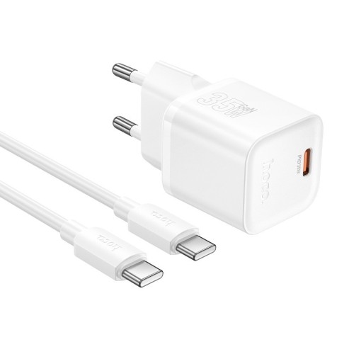 ĮKROVIKLIS HOCO N66 35W GAN USB-C/USB-A + USB-C TO USB-C CABLE 1.0M BALTAS ĮKROVIKLIS HOCO N66 35W GAN USB-C/USB-A + USB-C TO USB-C CABLE 1.0M BALTAS