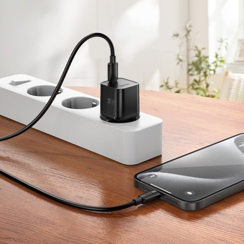 ĮKROVIKLIS HOCO N66 35W GAN USB-C/USB-A + USB-C TO USB-C CABLE 1.0M BALTAS ĮKROVIKLIS HOCO N66 35W GAN USB-C/USB-A + USB-C TO USB-C CABLE 1.0M BALTAS