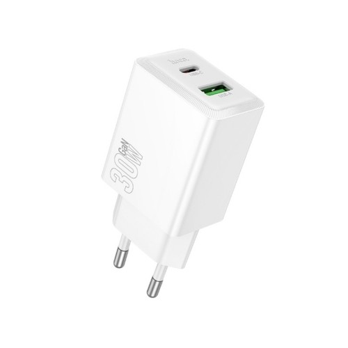 ĮKROVIKLIS HOCO N71 30W GAN USB-C/USB-A BALTAS ĮKROVIKLIS HOCO N71 30W GAN USB-C/USB-A BALTAS
