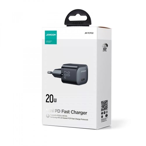 ĮKROVIKLIS JOYROOM JR-TCF02 20W USB-C JUODAS ĮKROVIKLIS JOYROOM JR-TCF02 20W USB-C JUODAS
