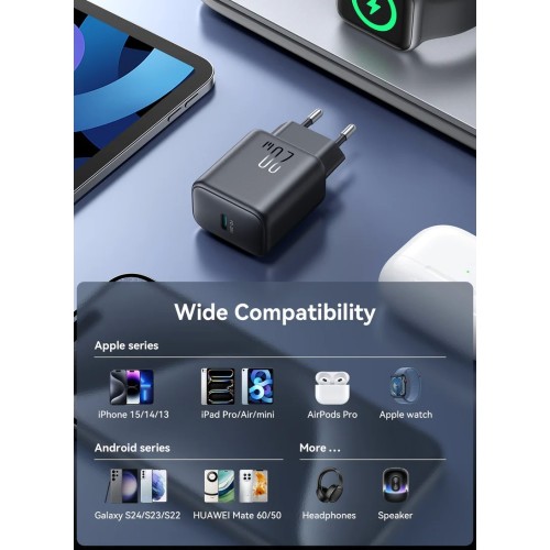 ĮKROVIKLIS JOYROOM JR-TCF20 20W USB-C JUODAS ĮKROVIKLIS JOYROOM JR-TCF20 20W USB-C JUODAS