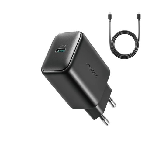 ĮKROVIKLIS JOYROOM JR-TCF23 25W USB-C + USB-C TO USB-C CABLE 1.0M JUODAS ĮKROVIKLIS JOYROOM JR-TCF23 25W USB-C + USB-C TO USB-C CABLE 1.0M JUODAS