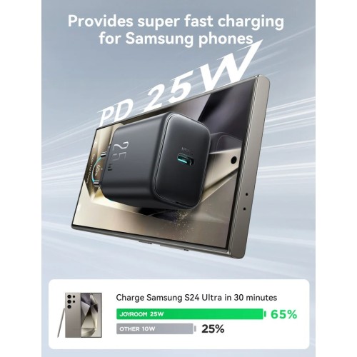 ĮKROVIKLIS JOYROOM JR-TCF23 25W USB-C JUODAS ĮKROVIKLIS JOYROOM JR-TCF23 25W USB-C JUODAS