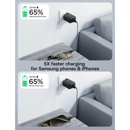 ĮKROVIKLIS JOYROOM JR-TCF23 25W USB-C JUODAS ĮKROVIKLIS JOYROOM JR-TCF23 25W USB-C JUODAS