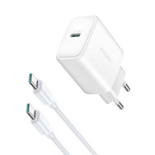 ĮKROVIKLIS JOYROOM JR-TCF24 30W USB-C + USB-C TO USB-C CABLE 1.0M BALTAS ĮKROVIKLIS JOYROOM JR-TCF24 30W USB-C + USB-C TO USB-C CABLE 1.0M BALTAS