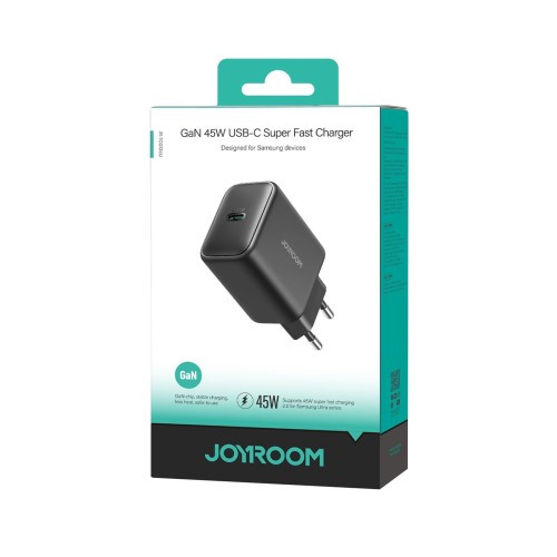 ĮKROVIKLIS JOYROOM JR-TCG13 45W GAN USB-C JUODAS ĮKROVIKLIS JOYROOM JR-TCG13 45W GAN USB-C JUODAS