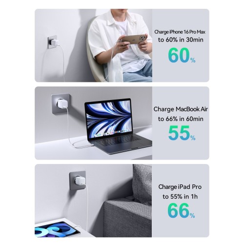 ĮKROVIKLIS JOYROOM JR-TCG15 30W GAN USB-C BALTAS ĮKROVIKLIS JOYROOM JR-TCG15 30W GAN USB-C BALTAS