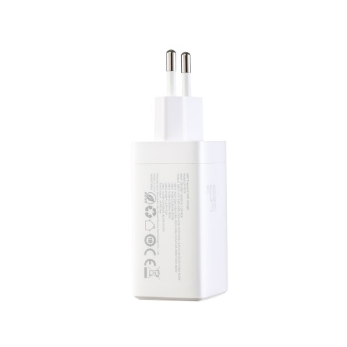 ĮKROVIKLIS JOYROOM JR-TG10 GAN 65W 2XUSB-C/USB-A + USB-C TO USB-C 100W 1.2M CABLE BALTAS